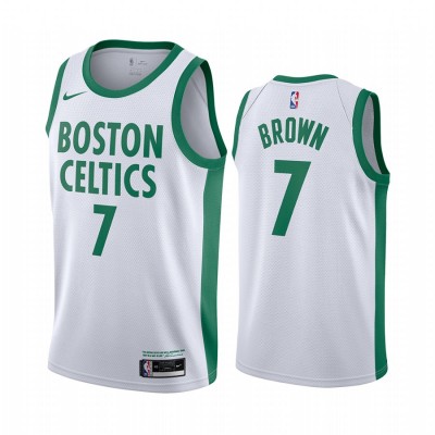 Nike Boston Celtics #7 Jaylen Brown White Youth NBA Swingman 2020-21 City Edition Jersey